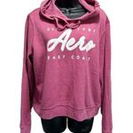 Aeropostale Pink/White Hoodie Sweatshirt Size XL Long Sleeve Logo Graphic Pocket Photo 0