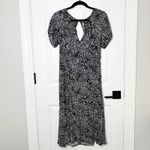 Free People  Looking For Love Black White Midi Dress Size 4 Boho Festival Photo 1