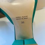 Club Monaco  green satin criss cross sandals Photo 6