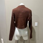 LA Hearts  Women's Brown Ribbed Knit Cropped Sweater Pullover Size Standard M Photo 8