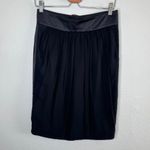 Giorgio Armani Womens Black Pleated Silk Knee Length Skirt Size 40 It Photo 8