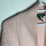 Lauren Ralph Lauren angora blend cable knit blush pink shrug size Mp Photo 3