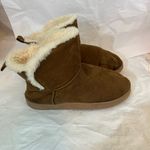 Dearfoams ‎ SMALL EU 35 BROWN SUEDE/FUR BOOTIES PREOWNED Photo 2