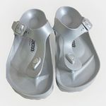Birkenstock NWOT Gizeh Essentials EVA Sandals Size 36 Women’s 5 Metallic Silver Photo 1