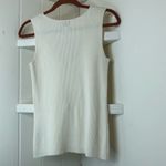 Ruby Rd  Petite Cream Ribbed Tank Top Bronze Jewels Photo 1