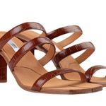 MIISTA LONDON Joanne Clay Croc Sandals Square Split Toe Brown Leather EU 38 7.5 Photo 9
