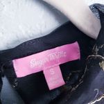 Sugar Thrillz Homemade With Love Organza Mini Embroidered Dress Black Photo 3