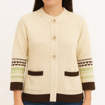 Columbia  Aura Dora 3/4 sleeve cardigan embroidered sleeves sweater women's S NWT Photo 0