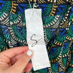 Silk & Salt Green And Blue Journey African Peacock‎ Wrap Maxi Dress Photo 7