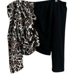 Ashley Stewart Plus Sz 18 20 Leopard Print Off the Shoulder Top Ruched Two Tone Photo 0