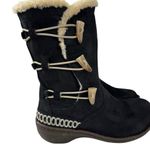 UGG  Australia Kona Mid Calf Leather Toggle Shearling Suede Black Boots Size 5 Photo 9