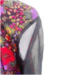 Collective Concepts Vintage Patchwork Blazer Jacket Sheer Sleeve Sz Medium 80’s Photo 6