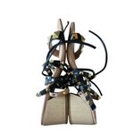 Steven New York Byrin Heeled Sandal Size 6 Black Wraparound Block Heel Studded Photo 7