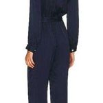 Bella Dahl  Gathered Button Front Jumpsuit in Blue Lake Small Photo 1