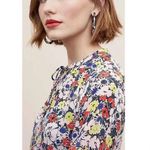 Anthropologie Lily and Lionel Rina Floral Zebra Silk Dress size medium Photo 2