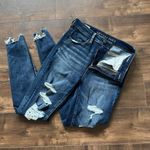 American Eagle AEO  Super High Rise Jegging Ripped Distressed Dark Wash Size 6 Photo 5