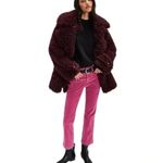 Free People NWOT High Time Velvet Kick Flare Pants In Very Berry SZ-0 Photo 2