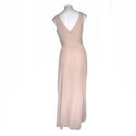 DESSY COLLECTION Vivian Diamond Gown Luxe Chiffon V Neck Size 10 Photo 2