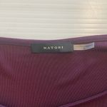 Natori  Matte‎ Jersey Blouson Dress In Plum Purple Stretch Office Size M Wedding Photo 5