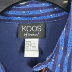 Koos of course vintage corduroy western button down shirt size large Blue Photo 2