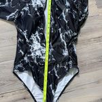 Urban Outfitters Midnight Storm Zip Long Sleeve Rash guard Swimsuit Size Medium Photo 2