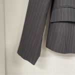 Ann Taylor Grey Pinstripe Women Blazer Jacket 4 Button Down Dark Academia Preppy Photo 1