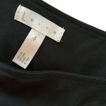 Leith Black Ruched V-Neck Bodysuit Size S deep V back thong night out dressy Photo 2