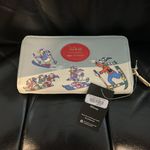 Disney  NWT Light Blue and White Wallet with Skiing Characters Photo 1