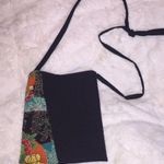 Handmade Artisan Black & Floral Asian Purse Red Photo 3
