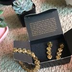 80s Vintage Lady Remington Gold Heart Bracelet and Earring Matching Set Photo 2
