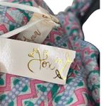 Fox in Gown Wrap‎ Skirt Midi Floral Print Teal Green Pink Size Medium Large Photo 9