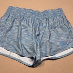 Nike Women’s One Dri-Fit Mid-Rise 3” Brief Lined Blue SpaceDye Shorts Photo 0