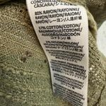 Free People Small Cascara Sequin Knit Boho Top Olive Green Flowy Wide Sleeve Photo 3