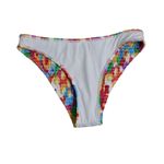 SheIn Floral Smocked Pink Blue High Leg Bikini Swim Bottom sz Large Photo 2