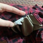 Mystree  RED & BLACK BUFFALO CHECK VELVET PAISLEY INSERT FLANNEL BUTTON DOWN Photo 1