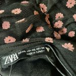 ZARA NWT  Bloggers Fav Puff Sleeve Sheer Textured Floral Dress Photo 6