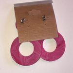 Pink Retro Boho Clay Statement Earrings Photo 3
