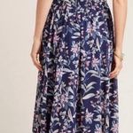 Gal Meets Glam  Siena Floral Halter Open Back Button Maxi Dress Navy Blue 2 Photo 1