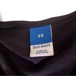 Old Navy NWOT  Black Short Sleeve Keyhole Tie Boho A Line Midi Dress Size 2XL Photo 3