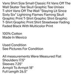 Vans Shirt Size Small Classic Fit Off The Wall Skater Tee Skull Graphic Tee Unisex T-shirt Photo 1