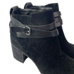Sam Edelman Hannah Black Suede Leather Strap Almond Toe Chelsea Ankle Boots 8.5 Photo 5