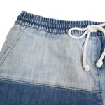 Aerie Womens M Denim Jean Patchwork Pull On Drawstring Cutoff Shorts Photo 3