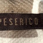 Peserico Beige White Geometric Checkered Print Sleeveless Shift Dress Italian 40 Tan Size 6 Photo 4