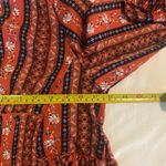 easel Floral Baby Doll Boho oversized Bell Sleeves Side Pockets Flowy Top Sz M Photo 12