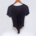 Bozzolo Short Sleeve V-Neck Bodysuit in black - size medium Photo 2