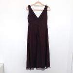 Y2K Womens Babydoll Dress Size 8 Brown Midi Formal 90s Whimsigoth Forest Fairy Photo 6