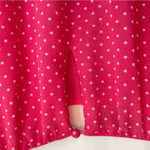 Cliche Bright Pink Ground White Dot Top Women’s Med Elastic Waist/Wrists Tie Photo 8