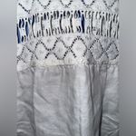 Milly Linen Blend White Crochet White Tank Top Made In USA NWOT Size 0 Photo 1