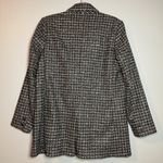 Old Navy  Blazer Jacket Size Medium Brown Houndstooth 2 Button Wool Blend Photo 6