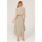 Ramy Brook Brown Crepe Hourglass V-Neck Smocked Waist Preslie Dress Size XL Photo 2